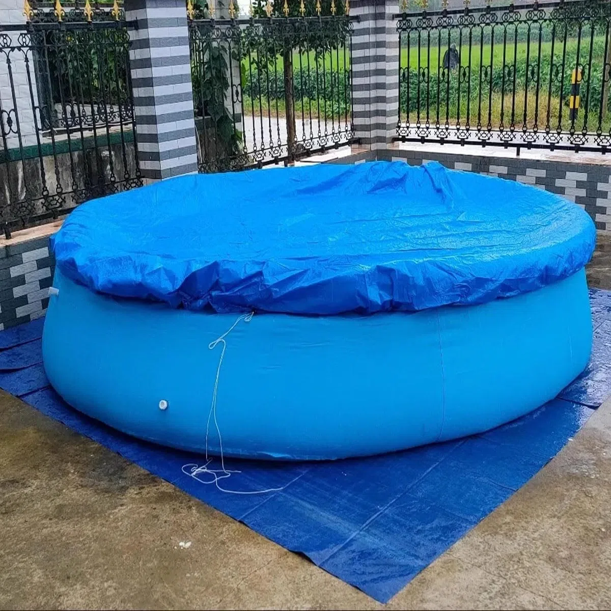 Bâche Ronde pour Piscine Hors Sol, Bâches de Protection pour Piscines Gonflables, Couverture de Piscine (183cm/6ft)