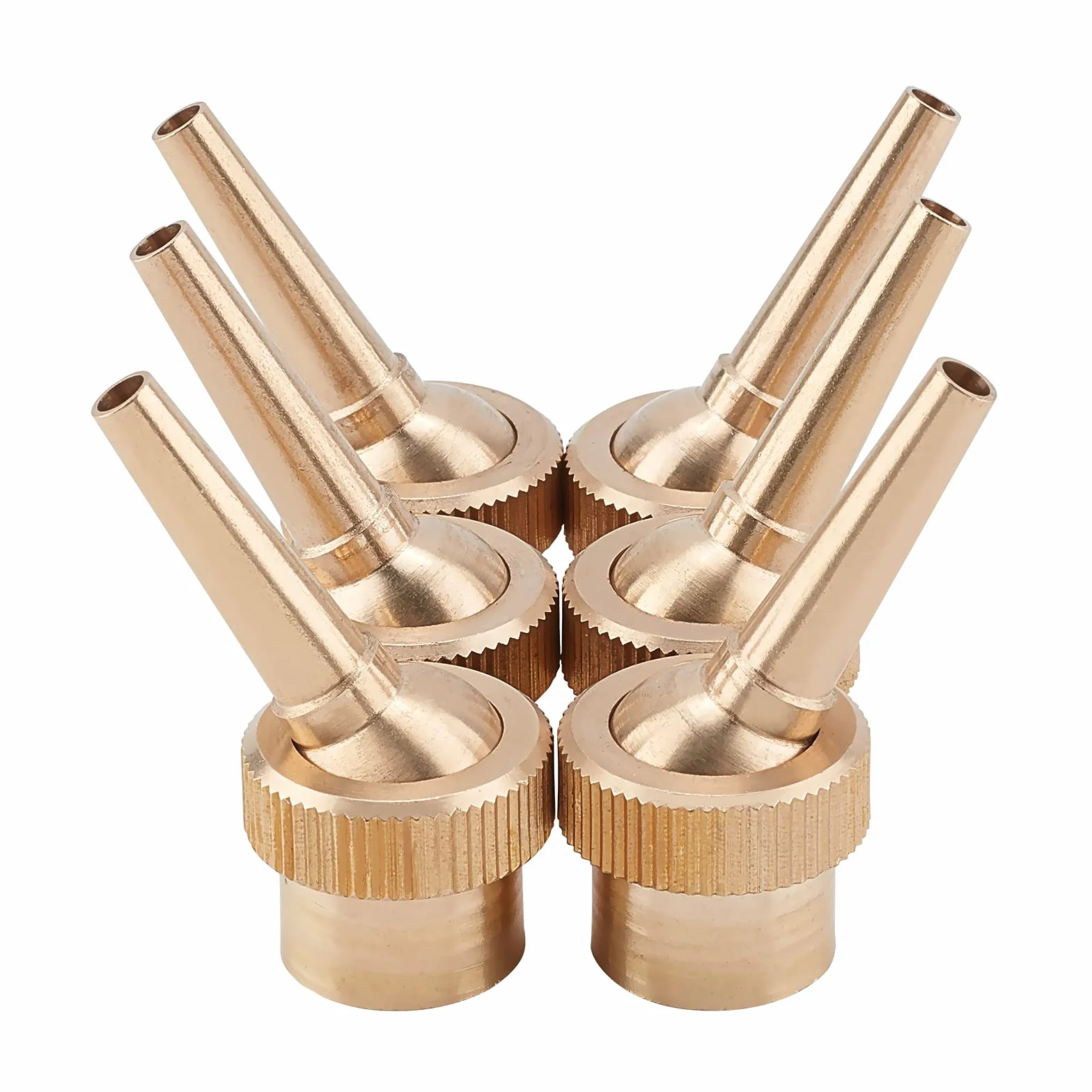 AHANDMAKER 6 pièces de Jetnozzle de Fontaine en Laiton, Tête de pulvérisation de Paysage de 19 mm DN15 Buse de Jet à Direction réglable pour la Fontaine extérieure d'étang d'eau d'étang de Poissons