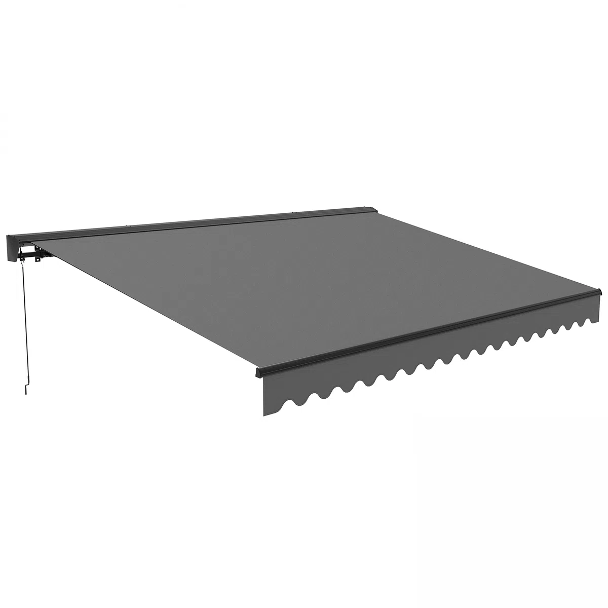 Oviala Store banne Semi-intgral 3x2,5m en Aluminium Gris