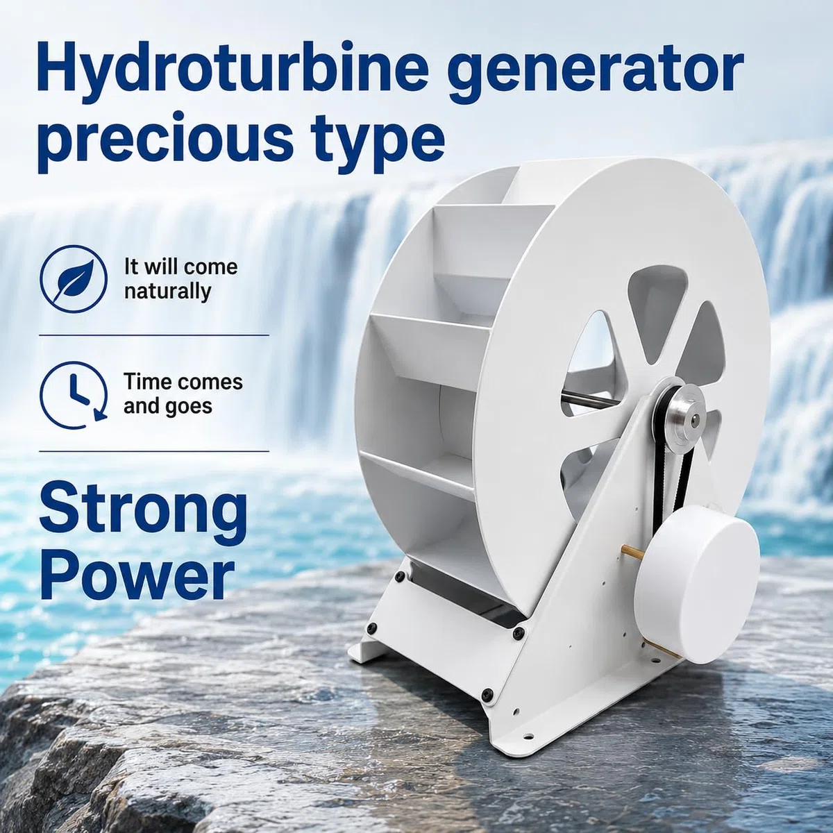 Générateur de turbine à eau portable pour flux hors réseau, kit micro hydroélectrique alimenté par débit, fonctionnement silencieux, construction en acier durable