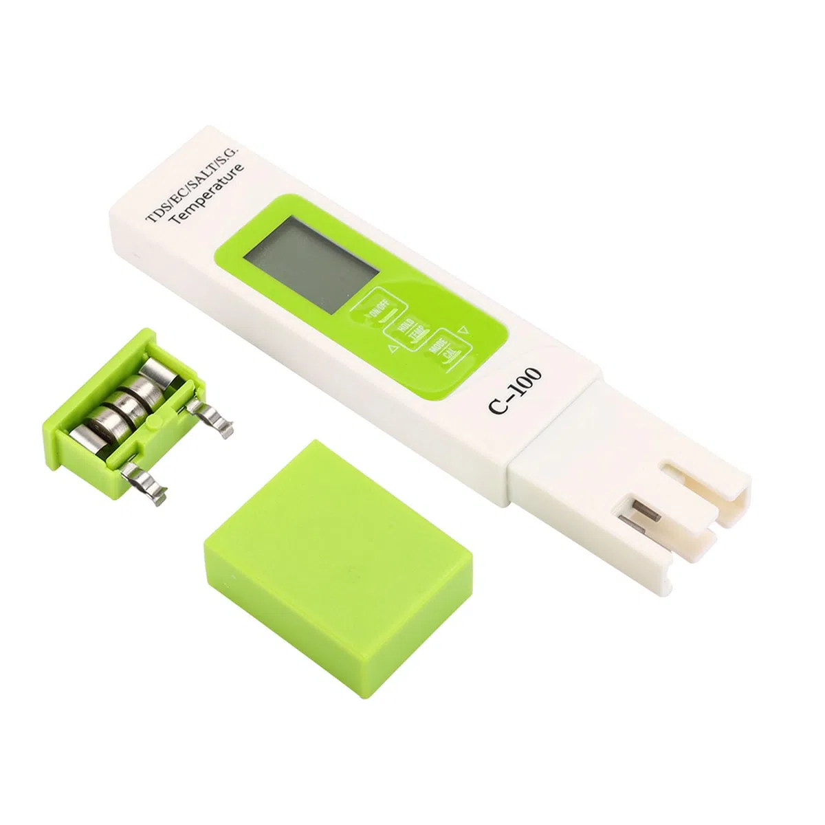 C 100 5 en 1 Salinité TDS EC Testeur D'eau de Mer Multifonction Testeur de Qualité de L'eau avec Rétro éclairage Numérique PH mètre TDS Pen Zero Water Quality PPM Tester Meter pour Piscine D'eau Potab