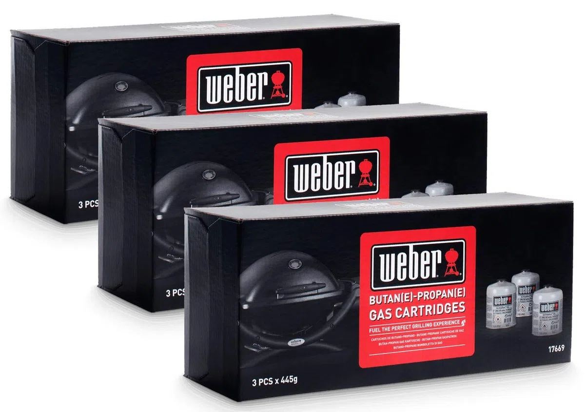 Weber Lot de 3 cartouches de gaz