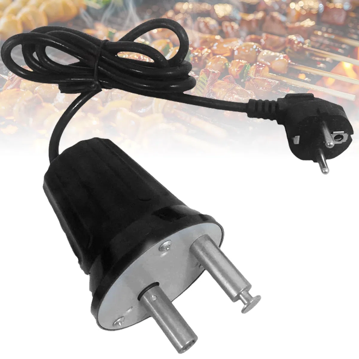 Moteur électrique pour barbecue - ABS CC 220 V-240 V - Moteur rotatif pour barbecue d'extérieur - Accessoire de barbecue - Rotator - Appareil de barbecue électrique - Pour appareils de barbecue de