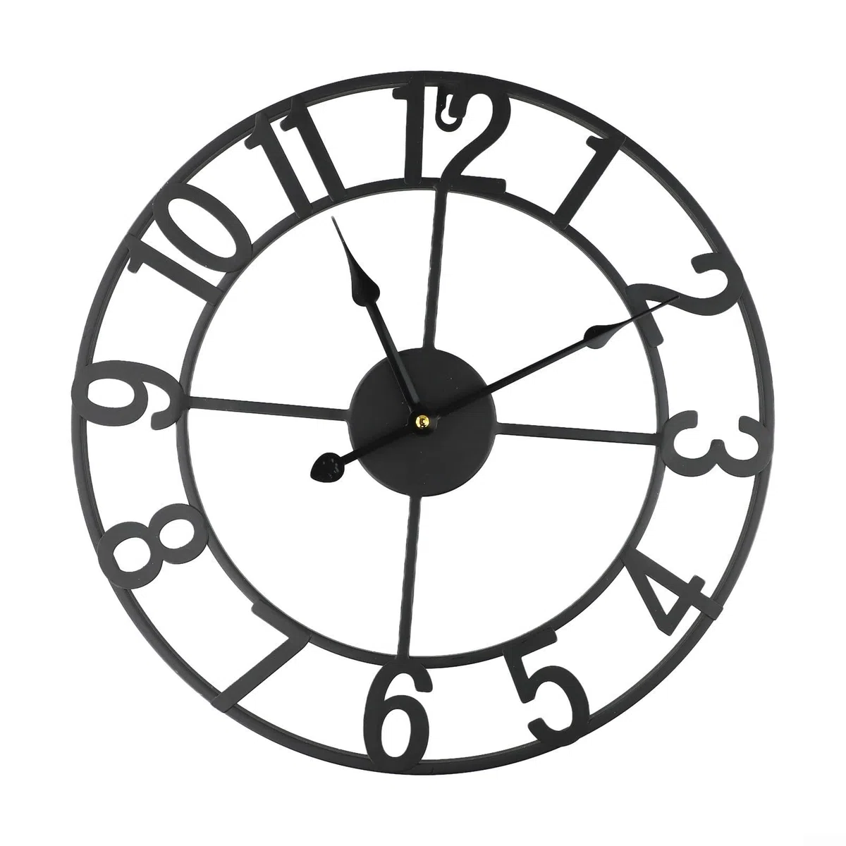 Horloge murale décorative pour extérieur avec touche vintage, parfaite pour les terrasses et les jardins, 34 cm/40 cm (E)