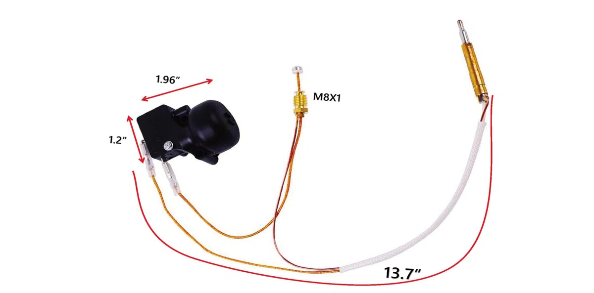 MENSI Nouveau kit de réparation de parasol chauffant au gaz propane thermocouple et commutateur de vidange kit de sécurité