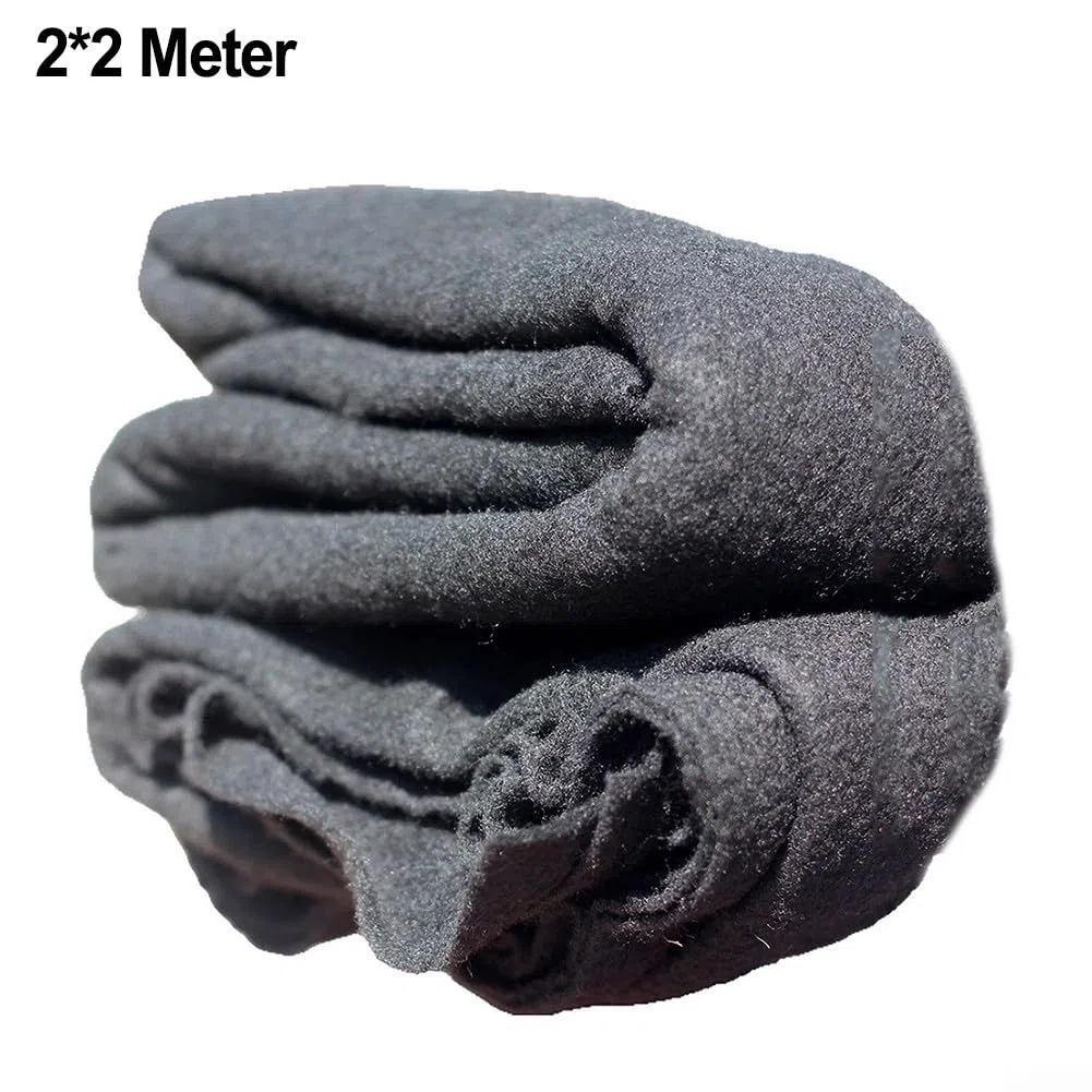 Bâche de protection pour étang de jardin - En non-tissé - Noir - Protection contre les pierres, les racines - Géotextile - 2 x 2 m