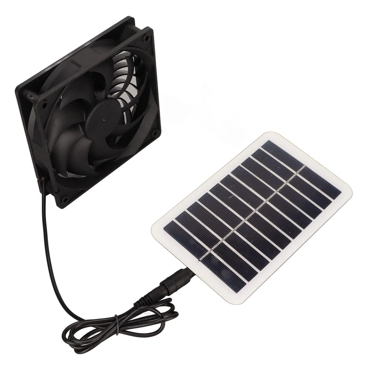 Jiawu Ventilateur d'Extraction Solaire 15W, Extracteur d'Air Portable à Énergie 87 PCM pour Cuisine, Serre, Maison