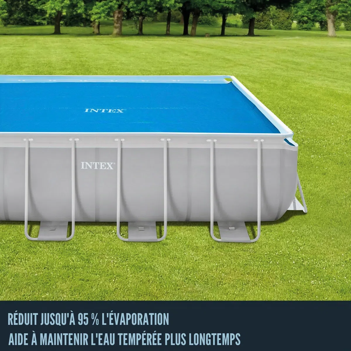 Intex - 28028 - Bâche à Bulles Rectangulaire 3,78m x 1,86m pour piscines 4m x 2m