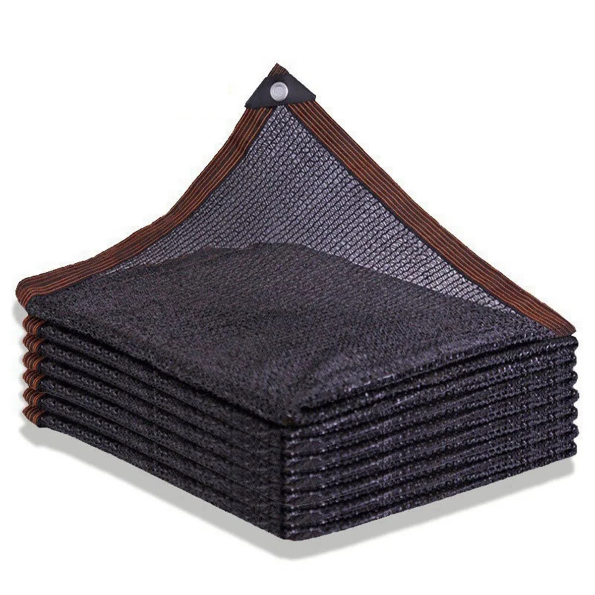 Voile d'ombrage en maille noire – Protection UV à 80 % – Pour jardin, piscine, abri auto – Tissu en résine avec design à 6 broches pour une installation facile