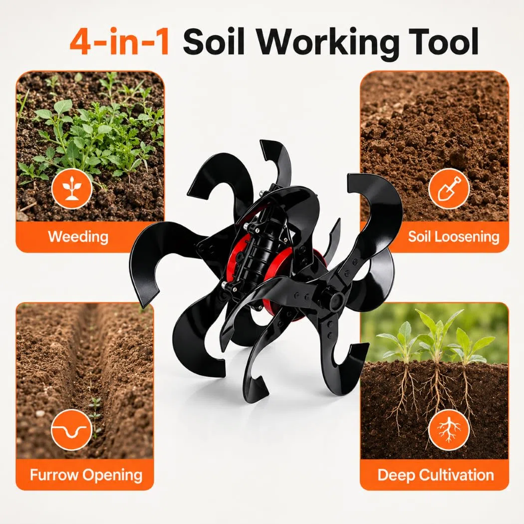 Cultivateur pour Einhell GB-BC 52, Accessoire de binage et de désherbage