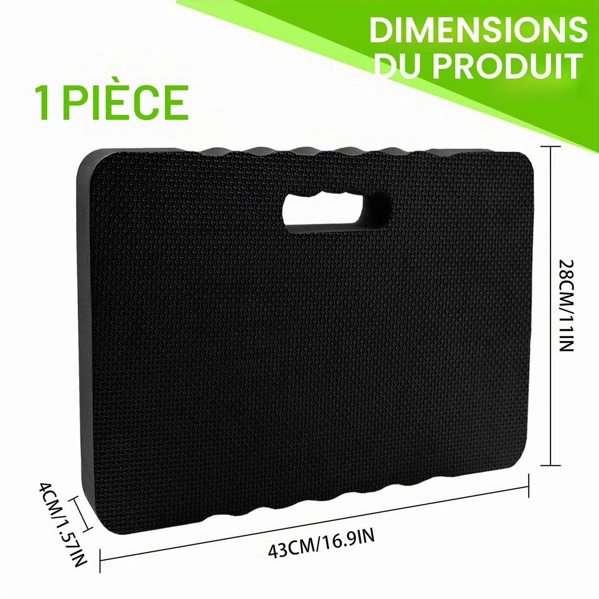 Tapis de Genoux Extra Épais, Protège-Genoux Tapis de Genoux Confortable, Coussin de Genoux de Jardinage pour Travail, Yoga, Jardinage 43 cm*28 cm*4 cm