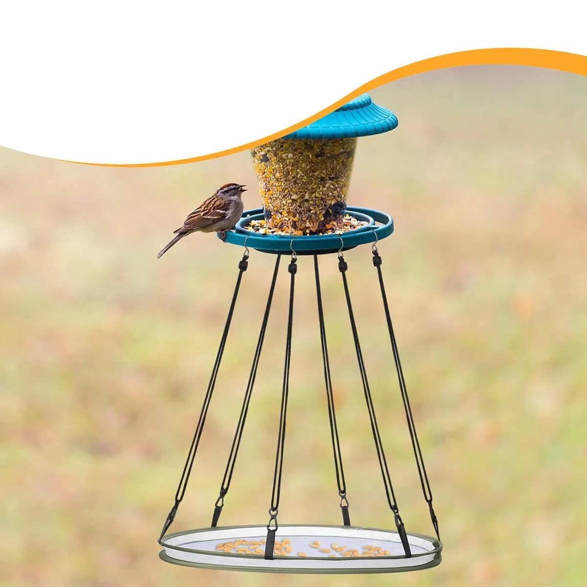 F Fityle Graines d'oiseaux Shell Catcher Playing Seed Hoop, Hoop Hoop, for Beed Feeder Birds Lover Agriculteur, Diamètre 40cm