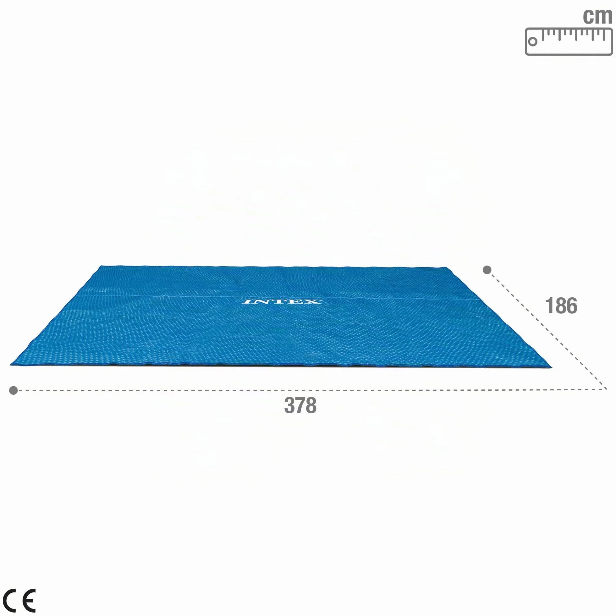Intex - 28028 - Bâche à Bulles Rectangulaire 3,78m x 1,86m pour piscines 4m x 2m