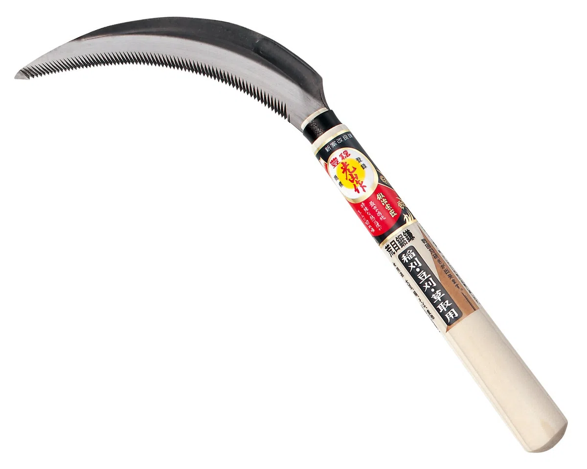Faucille Japonaise avec Lame Dentelée 17cm jardin Taille Herbe Lierre Récolte Légume Désherbage Acier SK-5