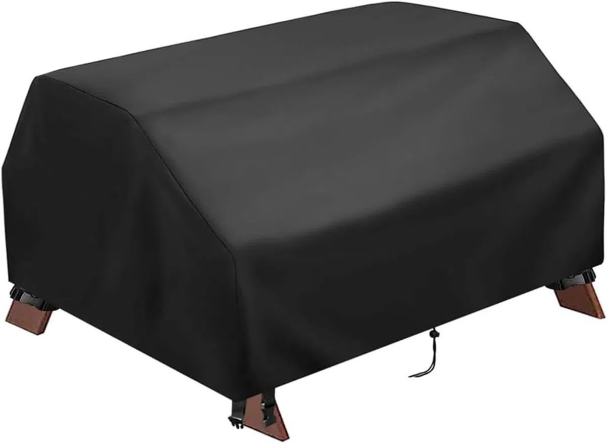 Housse de table de pique-nique en tissu Oxford 210D pour enfants, housse de table de pique-nique imperméable pour table d'activités 3 en 1 avec loquets coupe-vent en maille, 102 x 102 x 53,2