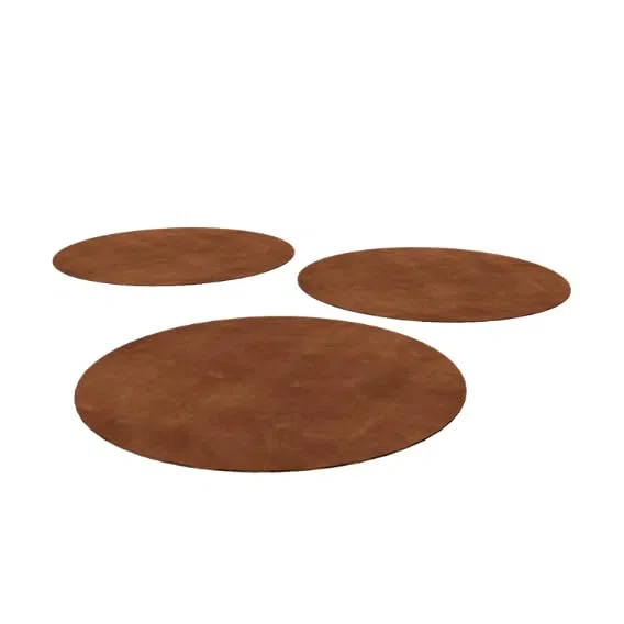 Pas Japonais en Acier Corten - Rond - cm - 75x75cm - Couleur Rouille