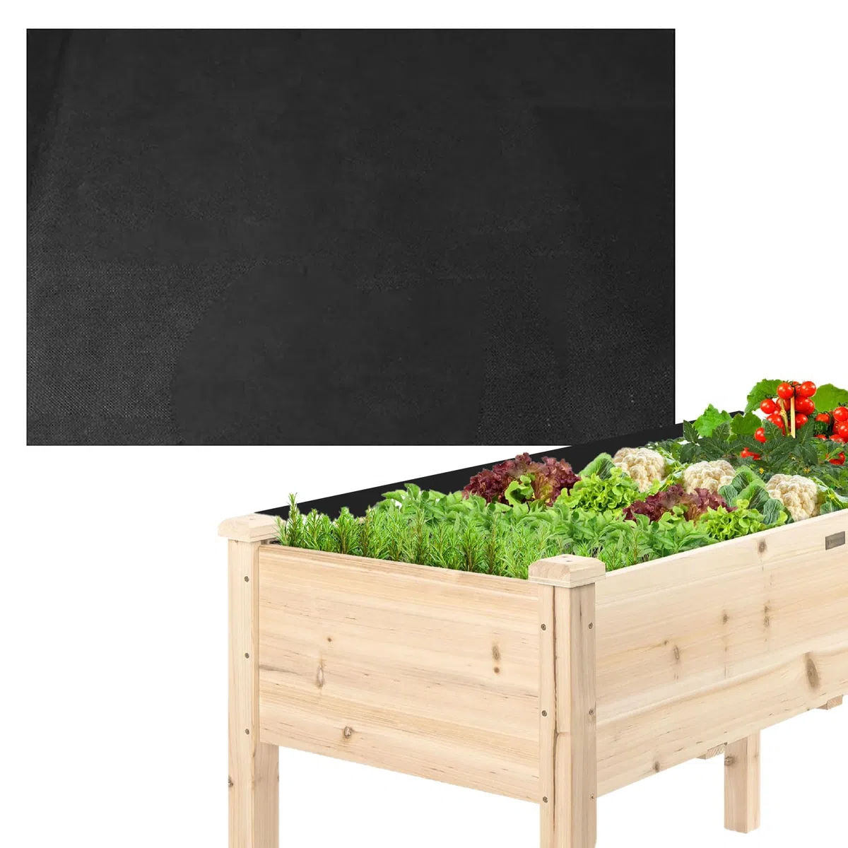 mumisuto 160 * 290cm Rouleau De RevêTement pour JardinièRe en Tissu, Rouleau De Doublure en Feutre VéGéTal Non Tissé, Tapis De Jardinage pour Jardin, AlléE Et Potager