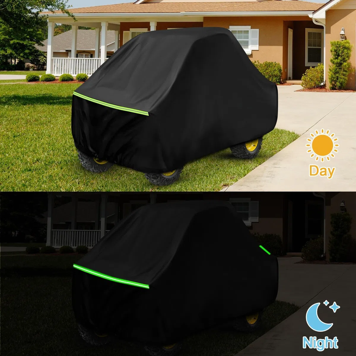 Gator Housse imperméable pour John Deere Gator HPX615E/HPX815E avec OPS/Cab, 210T soleil, pluie, UV, poussière, neige - Protection contre les intempéries - Housse de protection intégrale robuste avec