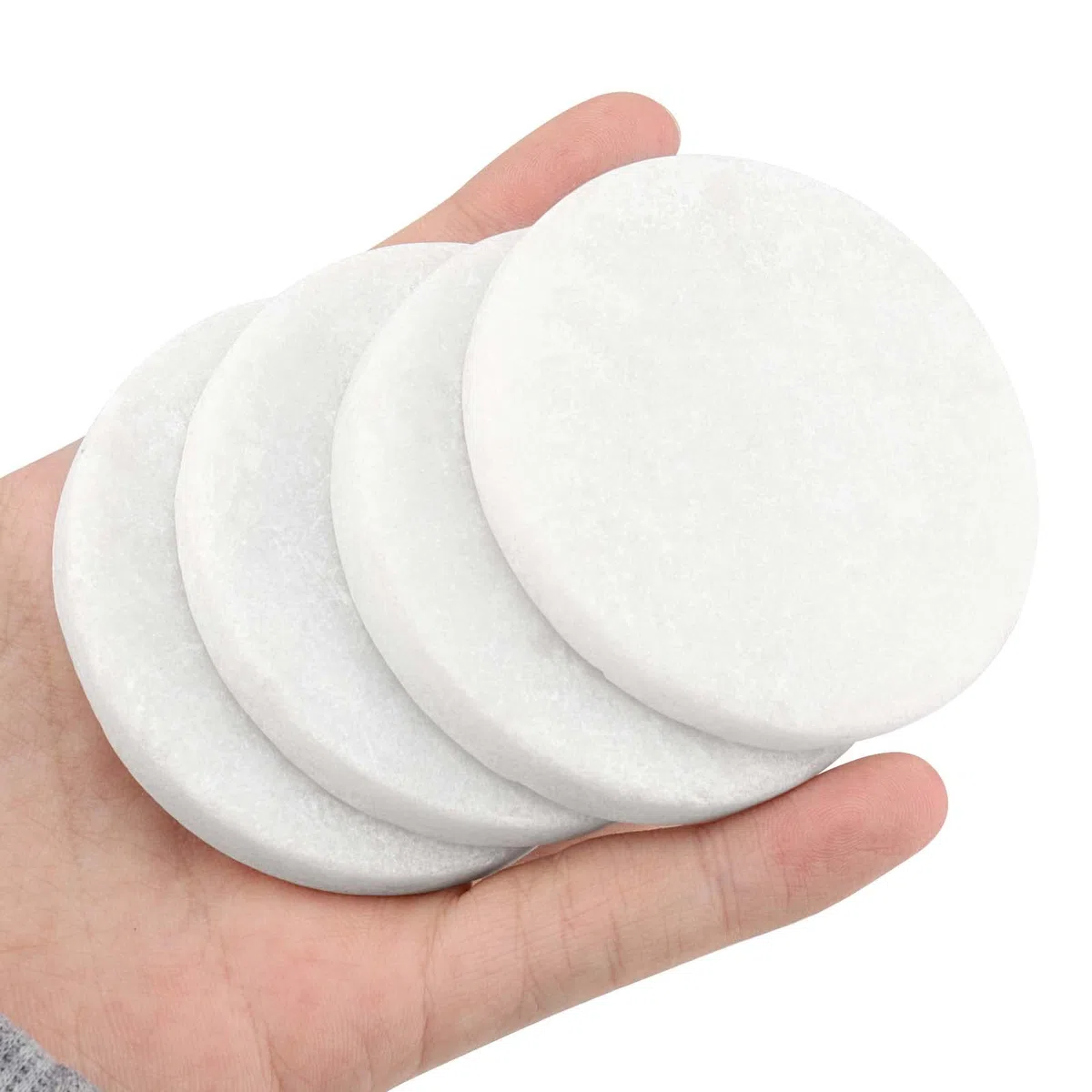 Galets à Peindre 15 Pièces - Pierres Plates Blanches 8-10 cm - Galets Lisses Naturels pour Jardin, Aquarium, Décoration Intérieure