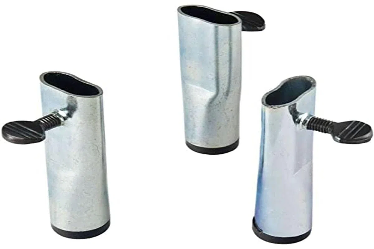 WERKA Pro Pied pour Réchaud Gaz - Acier Chromé - 10 cm Hauteur - Lot de 3 - Stabilité Optimale pour Barbecue, Plancha et Paëlla - Compatible avec Réchaud Vaello - Facile à Nettoyer