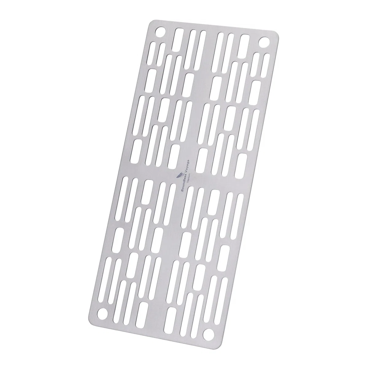 iBasingo Grille de barbecue en titane ultra légère pour camping, randonnée et sac à dos, plaque de cuisson résistante à la chaleur de 2 mm d'épaisseur, avec points de soutien pour barbecue au charbon