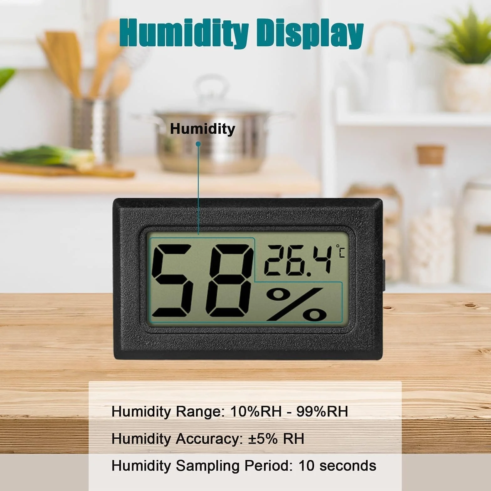 EEEKit Hygromètre Thermomètre Intérieur, 8PCS Thermomètres Hygromètres, Capteur d 'Humidité et de Température Ambiance pour la Maison, Celsius