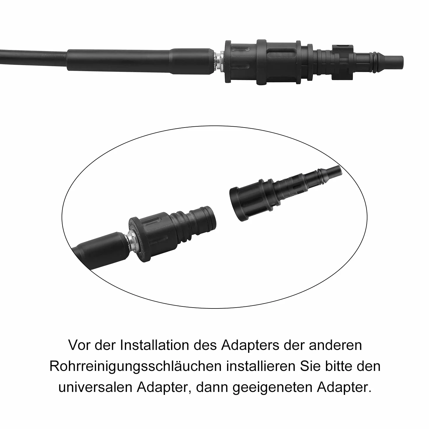 SWAWIS Adaptateur de tuyau de nettoyage pour nettoyeurs haute pression Kärcher/Lavor/Interpump/Bosch