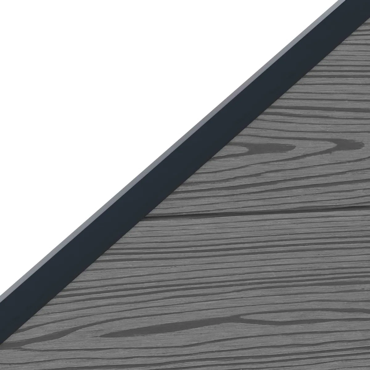 Panneau de clôture WPC et aluminium gris 95 x 180 cm avec poteau, lame rigide pour jardin terrasse balcon, barrière palissade occultant pour séparation et intimité extérieure