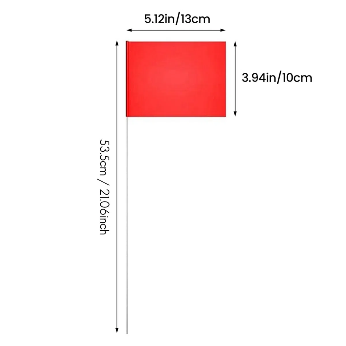 Lot de 20 drapeaux de marquage rouges pour pelouse, paysages, arrosage de cour, drapeaux anti-adhésifs